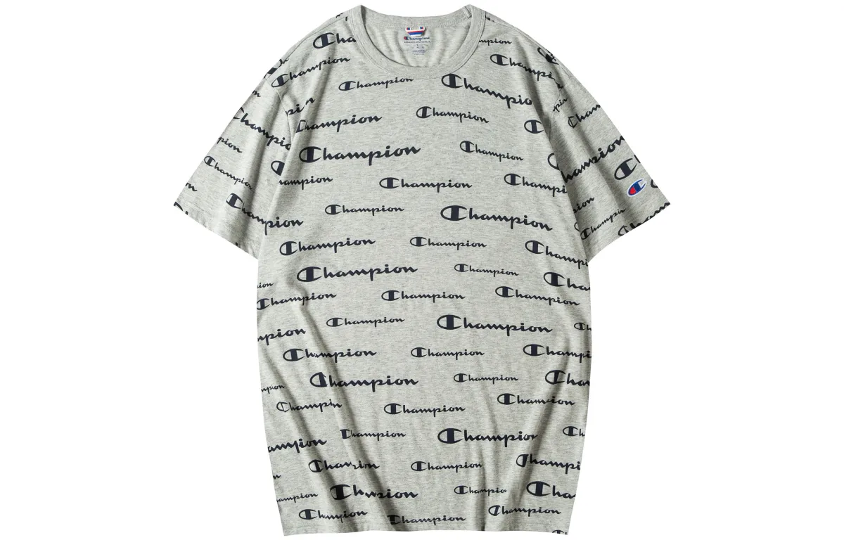 Champion T Shirt US Version Unisex Light Gray