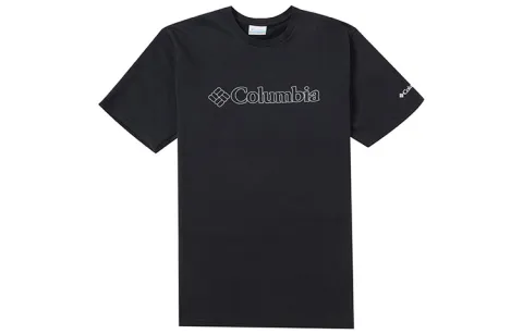 Columbia T-Shirts Unisex Black Crew Neck Moderate