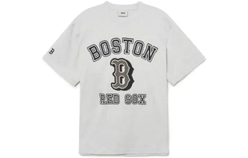 MLB T Shirts Unisex White Crew Neck Moderate Straight Fit