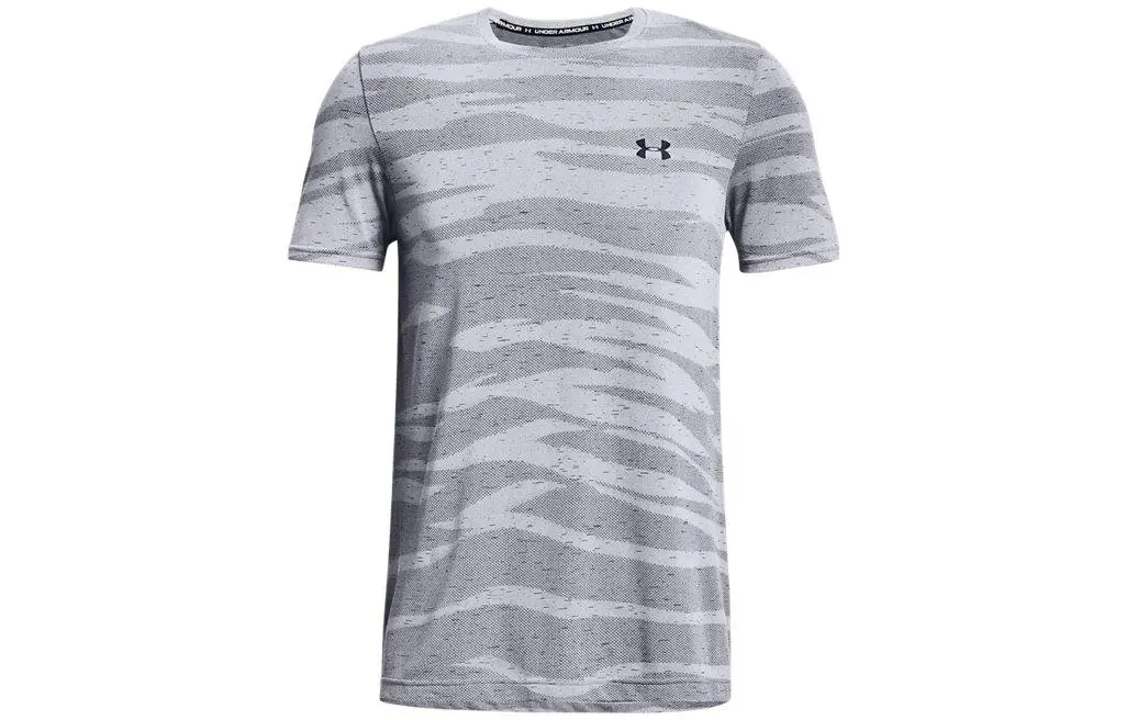 Under Armour T-Shirts Men's Gray Crew Neck Moderate Straight Fit