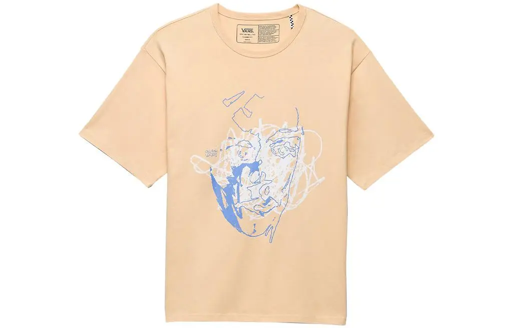 Vans X QUASI SS23 T-Shirts Unisex Yellow Crew Neck Moderate Straight Fit