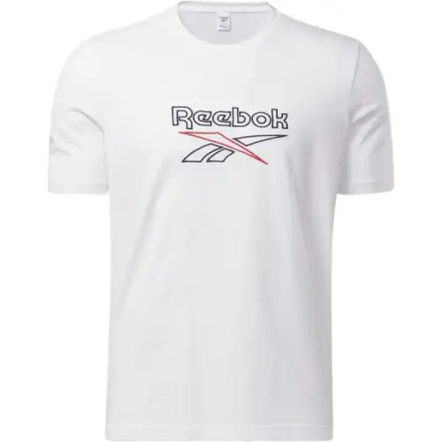 Reebok T Shirts Unisex White Crew Neck Thin Straight Fit