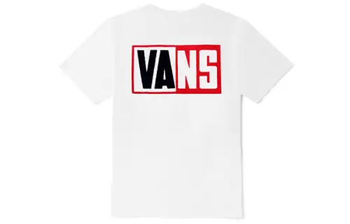 Vans T Shirts Men's White Crew Neck Moderate Straight Fit