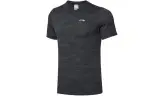 Li Ning Running Collection T Shirts Men's Black Crew Neck Moderate Straight Fit