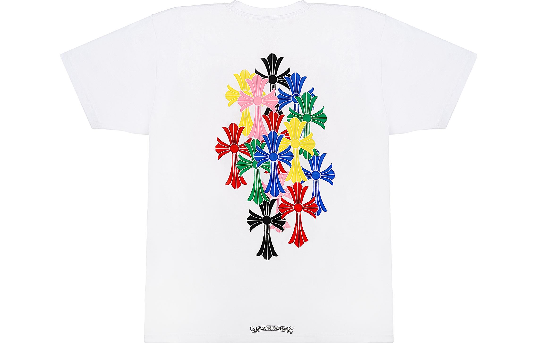 Chrome Hearts Multi Color Cross Cemetery T shirt
