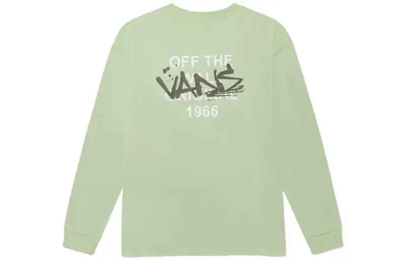 Vans T Shirts Unisex Green Crew Neck Moderate Straight Fit