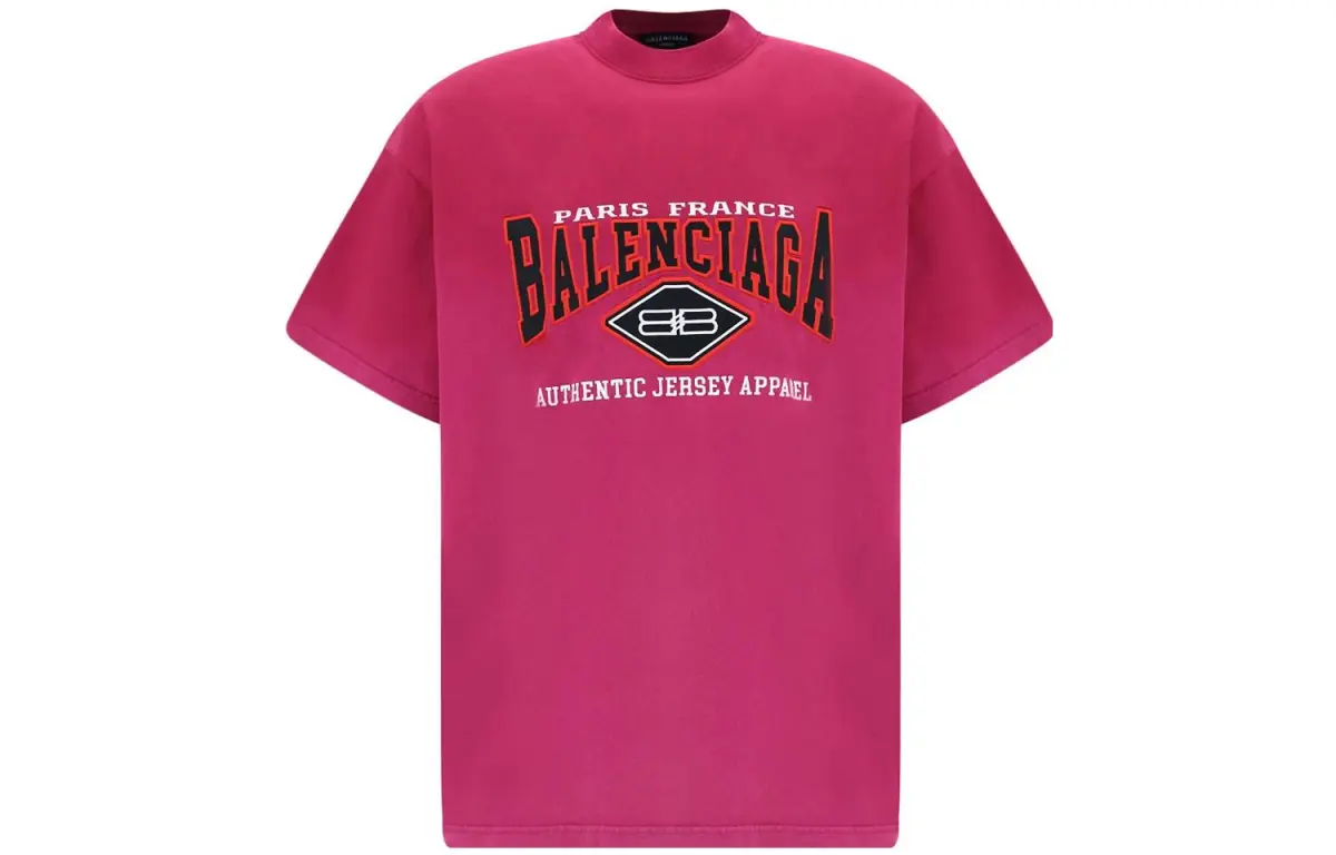 Balenciaga Women's Embroidered Bb Authentic Jersey Apparel T Shirt