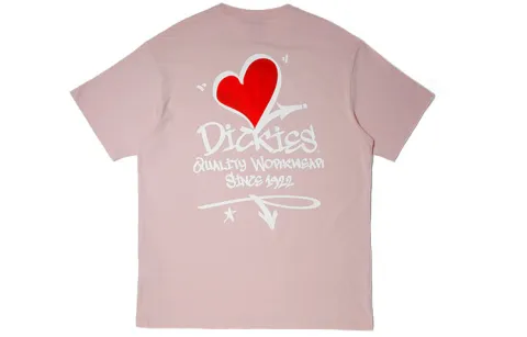 Dickies T-Shirts Unisex Dirty Pink Crew Neck Moderate Straight Fit