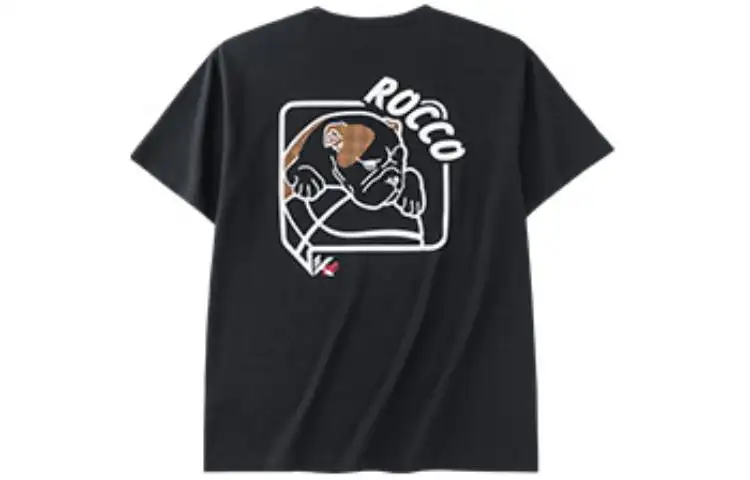 ANTA T Shirts Men's Black Crew Neck Moderate Straight Fit