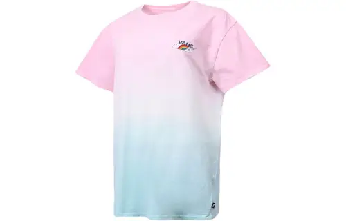 Vans T Shirts Unisex Pink Crew Neck Moderate Straight Fit
