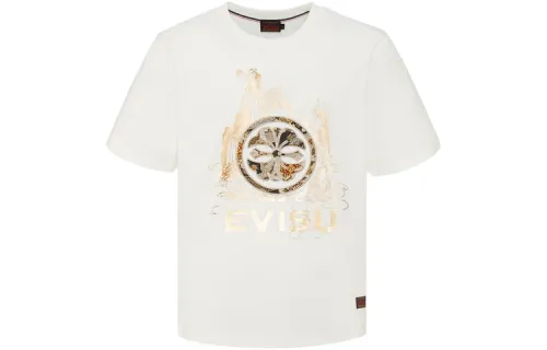 EVISU T Shirts Men's Crew Neck Moderate Straight Fit