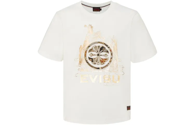EVISU T Shirts Men's Crew Neck Moderate Straight Fit