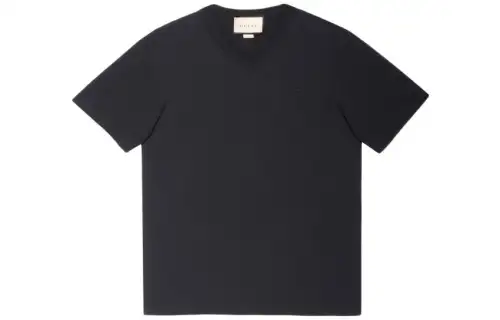 GUCCI T Shirts Men's Black V Neck Moderate Straight Fit