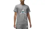 Jordan T Shirts Men's Gray Crew Neck Moderate Straight Fit