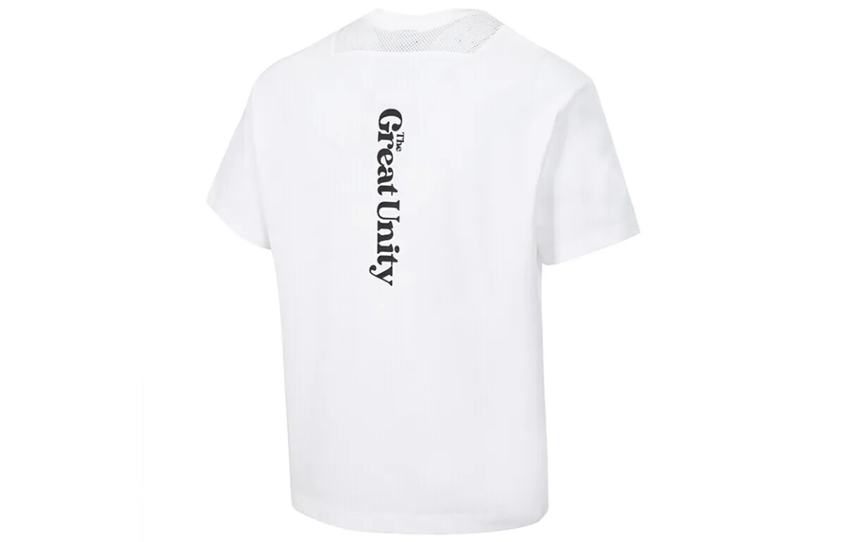 Nike T-Shirts Men's White Crew Neck Moderate Straight Fit