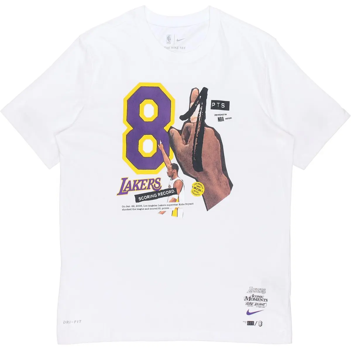 Nike T-Shirts Men's White Crew Neck Moderate