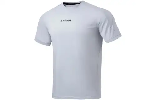 Li Ning Fitness Series T Shirt Men's Gray Heather Gray