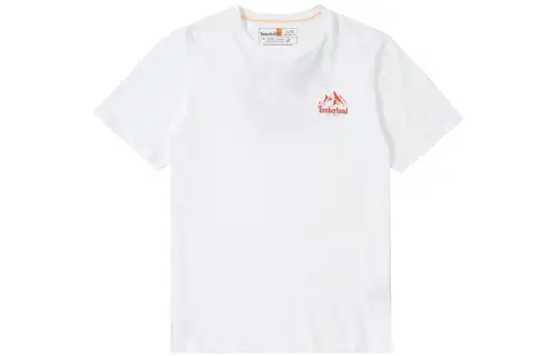 Timberland T Shirts Men's White Crew Neck Moderate Straight Fit