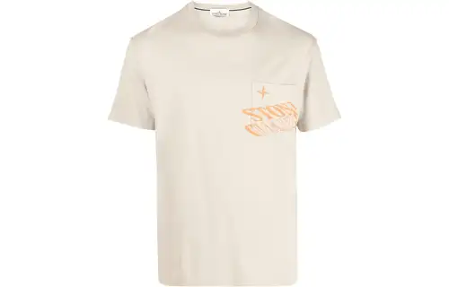 STONE ISLAND SS23 T Shirt Men's Ecru