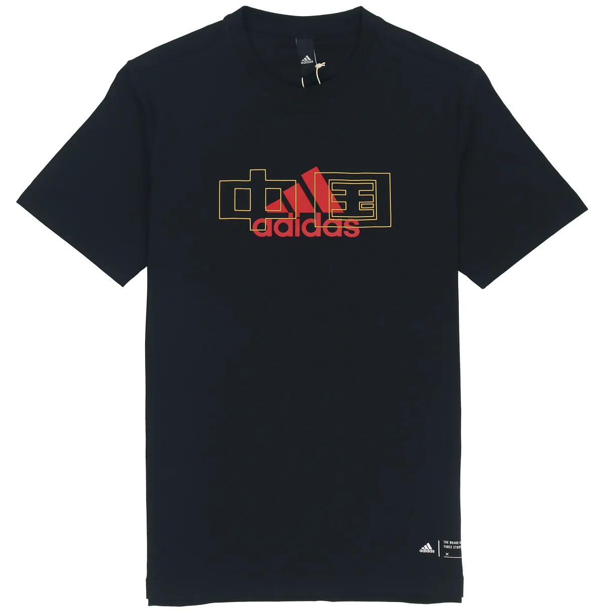 Adidas T-Shirts Unisex Black Crew Neck Moderate Straight Fit