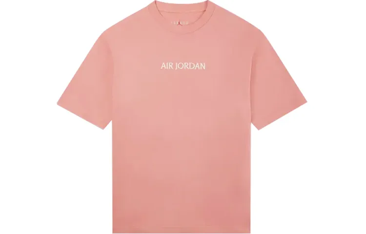 Jordan T-Shirts Men's Salt Pink Crew Neck Moderate Straight Fit