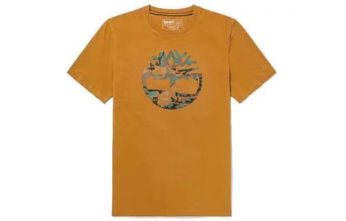 Timberland T Shirts Men's Wheat Crew Neck Moderate Straight Fit