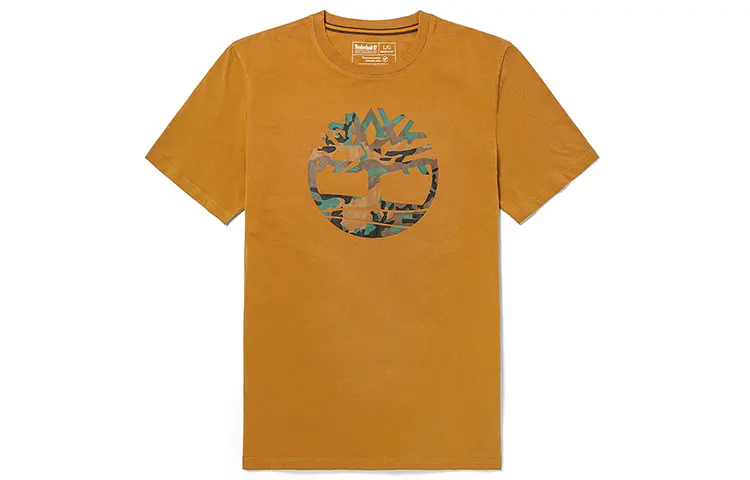 Timberland T Shirts Men's Wheat Crew Neck Moderate Straight Fit