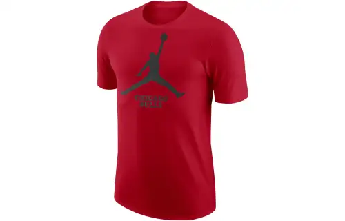 Jordan T Shirts Men's Red Crew Neck Moderate