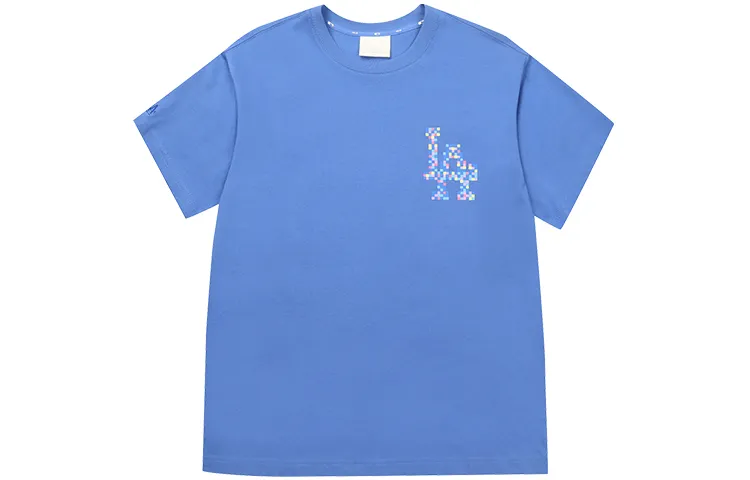 MLB Basic Logo T-Shirts Unisex Blue Crew Neck Moderate Straight Fit