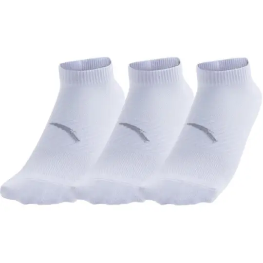 Anta Variety Training Collection Ankle Socks Unisex 3 Pack Pure White
