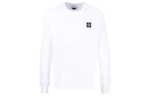 STONE ISLAND Logo patch Cotton T shirt