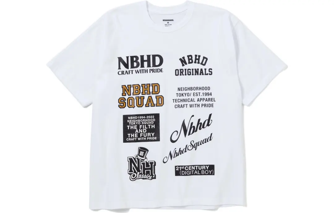 NEIGHBORHOOD T Shirts Men's Crew Neck Moderate Straight Fit