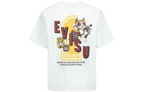 EVISU T Shirts Unisex Crew Neck Moderate Straight Fit