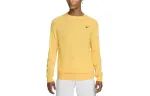 Nike T Shirts Men's Yellow Crew Neck Moderate Straight Fit