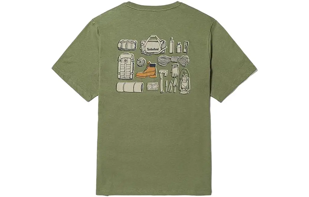 Timberland T-Shirts Unisex Kassel Green Crew Neck Moderate Straight Fit