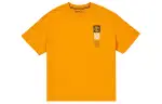 Timberland T Shirts Men's Orange Red Crew Neck Moderate Straight Fit