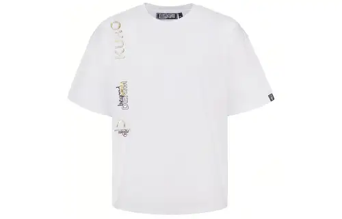 EVISU T Shirts Men's White Crew Neck Moderate Straight Fit