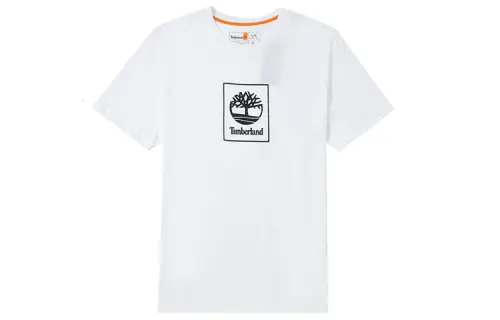 Timberland Drop Shoulder Sleeve T Shirt Men's White