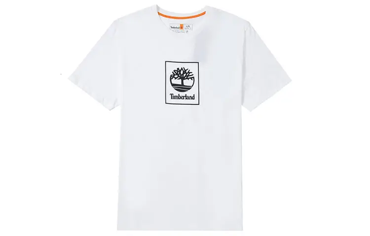 Timberland Drop Shoulder Sleeve T Shirt Men's White