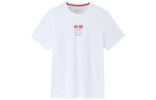ANTA Variety Training Collection T Shirts Men's White Crew Neck Moderate Straight Fit