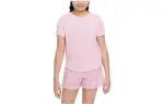 Nike T Shirts Unisex Pink Crew Neck Moderate Straight Fit