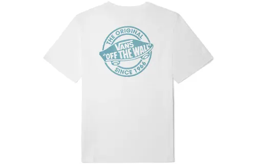 Vans T Shirts Unisex White Crew Neck Moderate Straight Fit