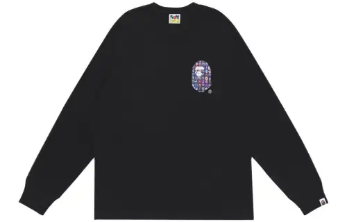 A BATHING APE T Shirts Men's Crew Neck Moderate Straight Fit