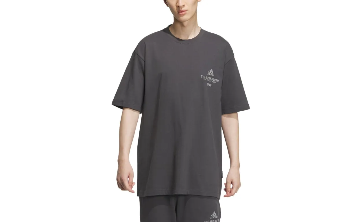 Adidas T Shirt Men's Solid Dark Gray