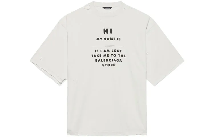 Balenciaga T Shirt Loose Fit Men's White