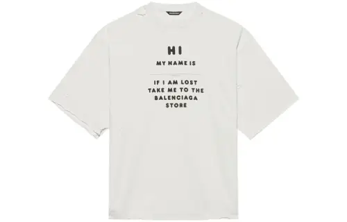 Balenciaga T Shirt Loose Fit Men's White
