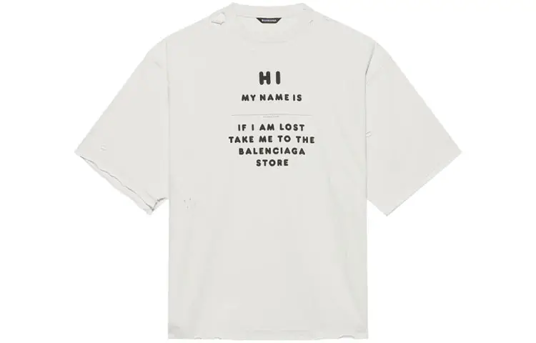Balenciaga T Shirt Loose Fit Men's White