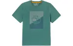 Timberland T Shirts Men's Turquoise Crew Neck Moderate Straight Fit