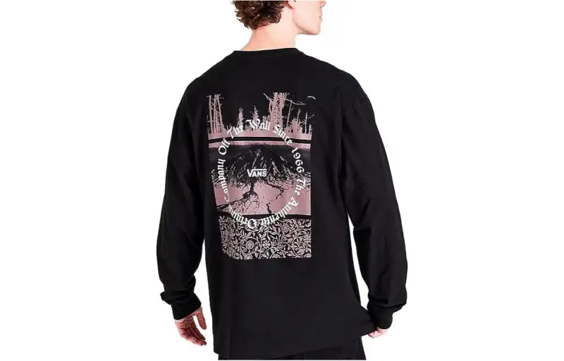 Vans Tonal Decay T Shirts Men's Black Crew Neck Moderate Straight Fit
