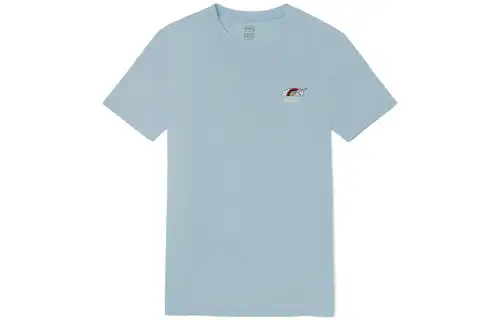 Vans T Shirts Unisex Light Blue Crew Neck Moderate Straight Fit